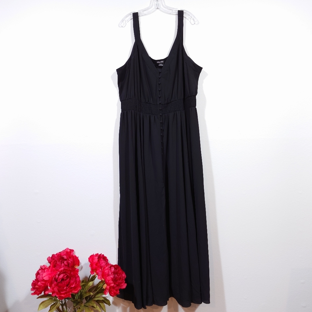 City Chic Black Sleeveless Maxi Dress